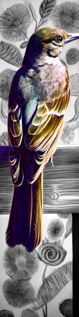 Free bird bookmark featuring a brown perched bird